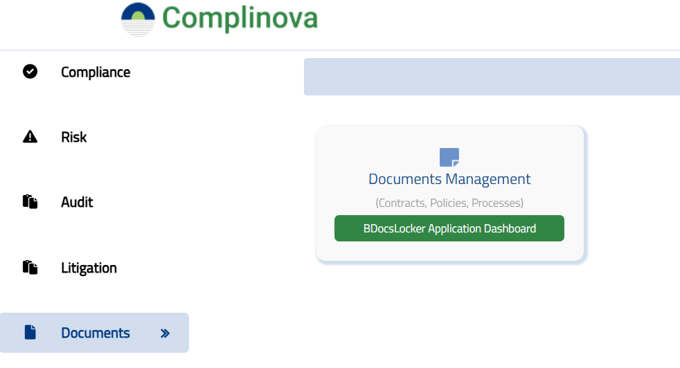 Complinova Documents Management dashboard