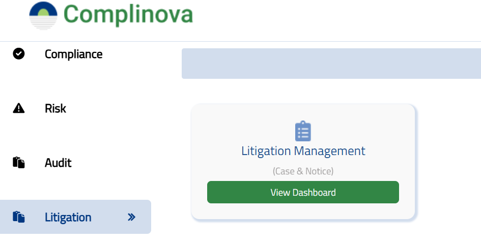 Complinova Litigation Management dashboard preview